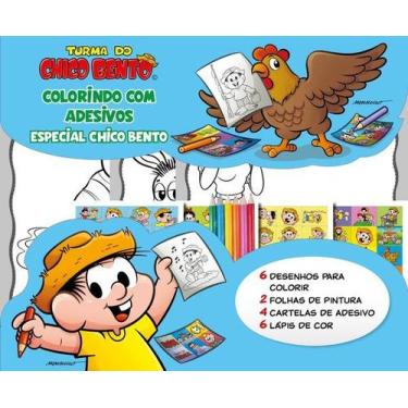 Imagem de Livro - Turma da Mônica Colorindo com Adesivos Especial - Chico Bento