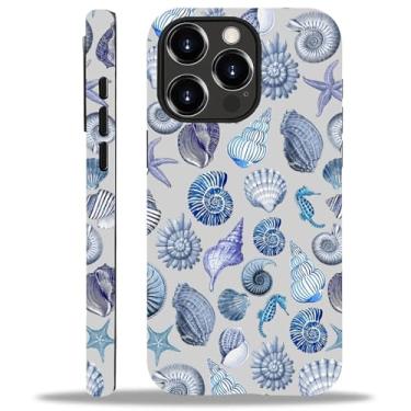 Imagem de Kapadiy Capa para iPhone 12 Pro Max, concha de praia de verão para mulheres e homens, capa protetora de corpo inteiro à prova de choque 2 em 1 silicone + capa rígida de PC para iPhone 12 Pro Max