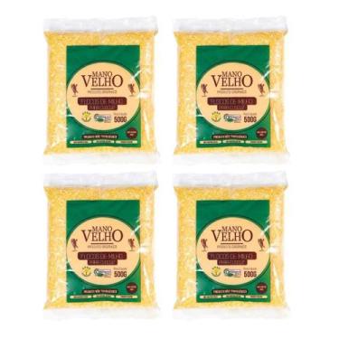 Imagem de Kit 4 Flocos Milho Orgânico Flocão Cuscuz Mano Velho2Kg