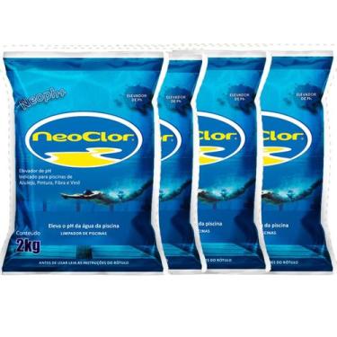 Imagem de Kit 4 Elevador De Ph Po Barrilha Neoph+ Limpador Piscina 2Kg - Geral
