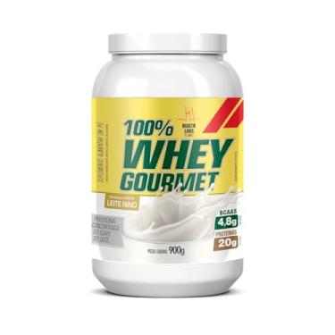 Imagem de 100% Whey Gourmet 900g Leite Nino - Health Labs