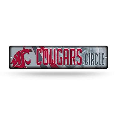 Imagem de Decoração de placa de rua de plástico NCAA Washington State Cougars de 40,64 cm