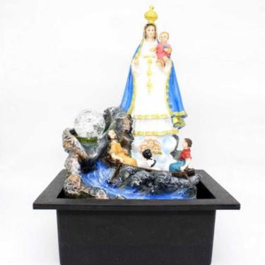 Imagem de Fonte Água Decorativa Resina Cascata Iluminação Led Bivolt