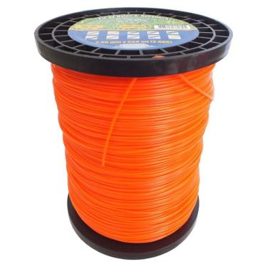 Imagem de Rolo de Fio de Nylon 559 Metros 2,00mm Redondo para Roçadeira Spin Vulcan Laranja