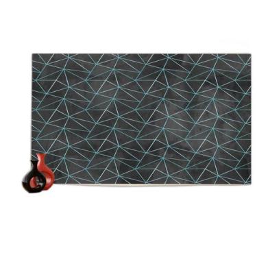 Imagem de Papel De Parede Concreto Linhas Azul Turquesa 3,5M Kkt318 - Você Decor