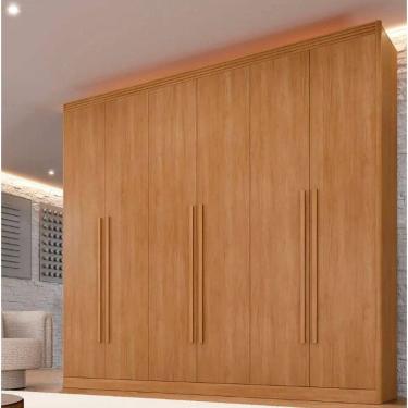 Imagem de Guarda Roupa Cancun 6 Portas mdf Cinamomo - Benetil