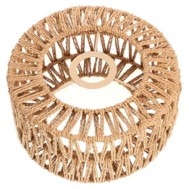 Imagem de BESTOYARD Luminária Pendente De Tecido E27, Corda Palha, 8,6 X 4,3 Pol., Luminárias, Lustre Retrô, Capa Cesto, Encaixe Aranha Para Cozinha Fazenda, Sala Estar