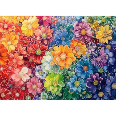 Imagem de Lucky Puzzles - Petal Palette - 1000 Piece Jigsaw Puzzle for Adults | Beautiful Floral Artwork Puzzle | Perfect Brain Teaser for Adults | Eco-Friendly Materials | Great Gift for Puzzle Lovers