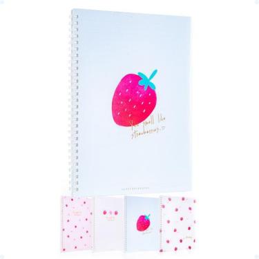 Imagem de Caderno Feminino B5 70 Folhas Pautadas Executivo Anotações - Judi, Azu