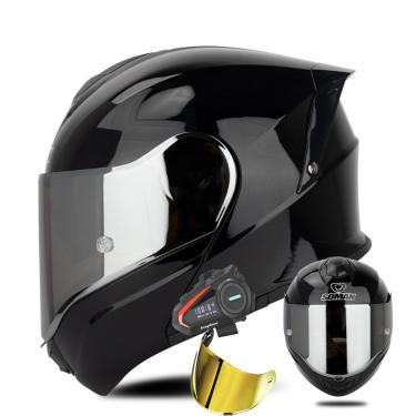 Imagem de Capacete De Moto Bluetooth Full Face, Capacete De Motocicleta Itegrated Crash, Capacete De Rosto Inteiro Com Viseira Hd Su Aprovado Pela Ece, Capacete De Motocicleta De Vár, D, M/(57~58cm)