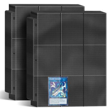 Imagem de Fichário com 900 bolsos para troca de cartões de beisebol, 50 páginas, protetor frente e verso, fichário para cartões esportivos MTG YU-GI-OH, cartas de futebol, cartas de jogo, cartões de tamanho