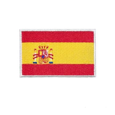Imagem de Ruoming Ruoming 1 PÇ PÇ Bandeira Nacional Remendos Passados a Ferro, 8 x 5 cm, Adesivos Bordados para Roupas, Bolsas (Espanha)