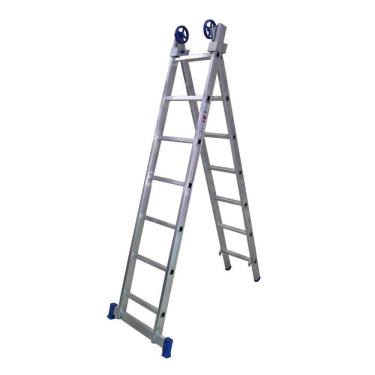 Imagem de Escada Extensiva de Alumínio Pratik, 7x2 Degraus