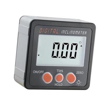 Imagem de Generic Caixa de nível digital e visor LCD, medidor, inclinômetro, transferidor com base para construção de serra de mesa automotiva