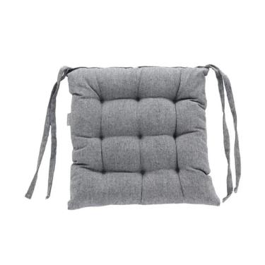 Imagem de Almofada De Cadeira Futton Com Amarração 40X40Cm - Grafite