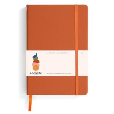 Imagem de Diário pautado de capa dura com papel pautado universitário grosso de 100 g/m² tamanho A5 (21 cm x 13,7 cm) - Caderno diário para viagens, escola e escritório - Diário diário para mulheres e homens -