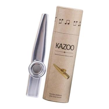 Imagem de YIJU Kazoo Flauta Teclado Guitarra Fácil de Tocar Ukulele Profissional Instrumento Musical Flauta de Boca Amantes da Música Iniciantes, Prata
