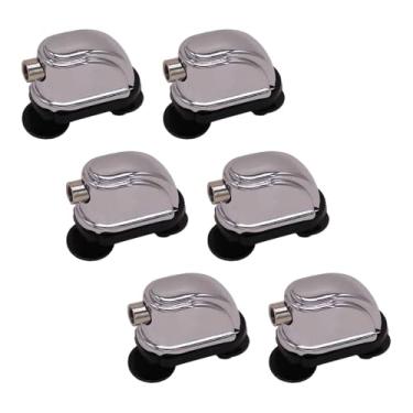 Imagem de MERIGLARE Suportes triangulares para caixa de bateria com parafusos, suporte de percussão de metal prateado, substitua o espaçamento de furos de 1,02 polegadas, 6 Peças