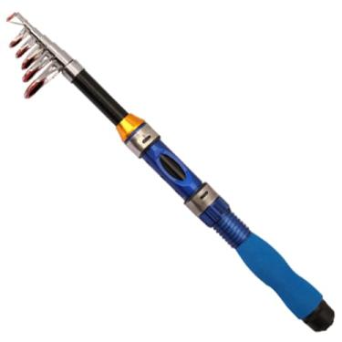 Imagem de Varas de pesca, equipamento de pesca, vara marítima, vara de pesca à mão, de carbono, mini vara de pesca telescópica portátil de 1,0 m - 2,3 m, acessórios de pesca