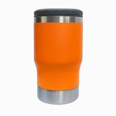 Imagem de Copo Térmico 5x1 Inox 400ml Porta Latinha Long Neck Barrigudinha Lata Alta Bebidas Geladas (Laranja)