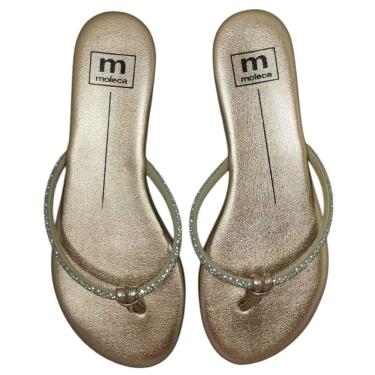 Imagem de Chinelo De Dedo Feminino Rasteirinha Moleca Brilho 5557.103