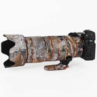 Imagem de CHASING BIRDS Capa protetora de lente impermeável camuflada para Nikon Z 70-200 mm f/2.8 VR S à prova de chuva (camuflagem de árvore amarela, com 1,4X e 2,0X TC)