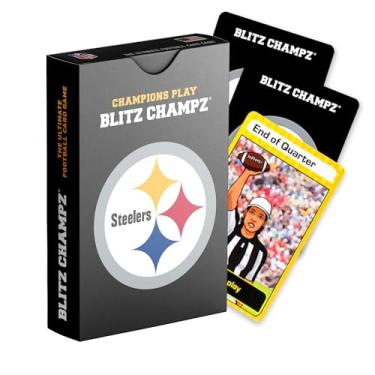 Imagem de Blitz Champz | Football Card Game (Ages 7+) | Fun Family Game | Party Game | Gifts for Football Fans | Card Game for Kids | Card Game for Adults (Pittsburgh Steelers)