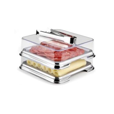 Imagem de Conjunto Porta-Frios Forma Inox Vision 15,5 × 15,5 x 9 cm - 3 peças