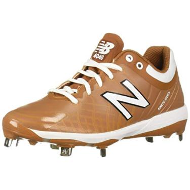 Imagem de New Balance Tênis de beisebol masculino 4040 V5 Metal, Texas/Laranja, 9