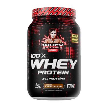 Imagem de 100 Whey Protein 1kg Whey Nerd, Chocolate