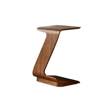 Imagem de hezhuhe2258 Mesa de centro de design simples, mesa lateral removível, mesa de centro ao lado do sofá, aparador, mesa quadrada, mesa de canto de cabeceira para casa, mesa lateral minimalista para sala