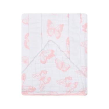 Imagem de Toalhão De Banho Avental Papi Soft Estampada 1,0M X 80Cm, 1 un, Família Borboletas, Rosa