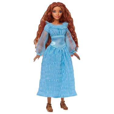 Imagem de Boneca Ariel Fashion com Vestido Azul Exclusivo Inspirada na Pequena Sereia da Disney, Mattel