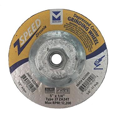 Imagem de Mercer Industries 622060 Zspeed Zircônia Roda de moagem,, 622090, Pacote com 20, 5" x 1/4" x 5/8"-11