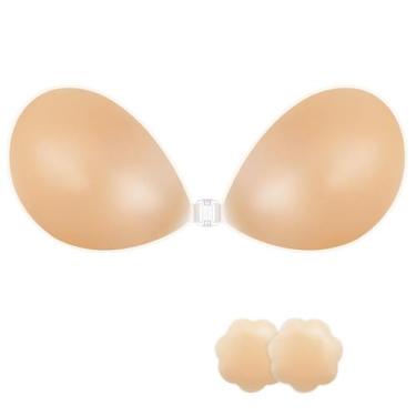 Imagem de Sutiã adesivo NONIO Strapless Push Up Reutilizável de Silicone Nude - 