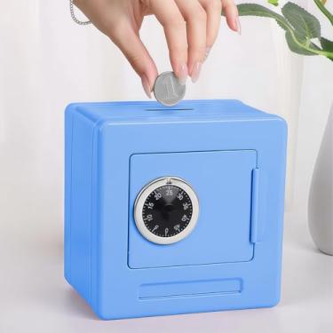 Imagem de Cofrinho seguro com senha, presentes práticos para aniversário e festival, azul