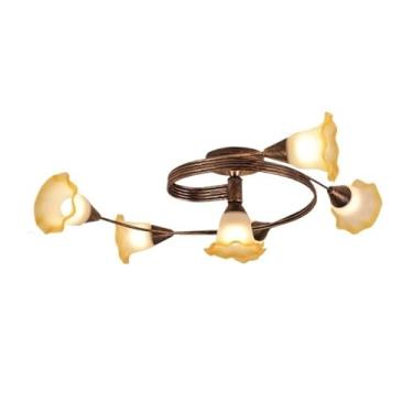 Imagem de Luz de teto Luminária de teto criativa antiga ferro para quarto, luminária medieval francesa retrô