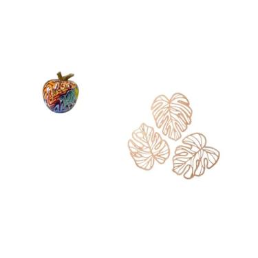 Imagem de Fenteer Estátua de Grafite Nórdico com Folhas de Palmeira, Decoração de Parede de Madeira, Escultura Criativa de Frutas, Ornamento para Mesa de Bar em Casa, P