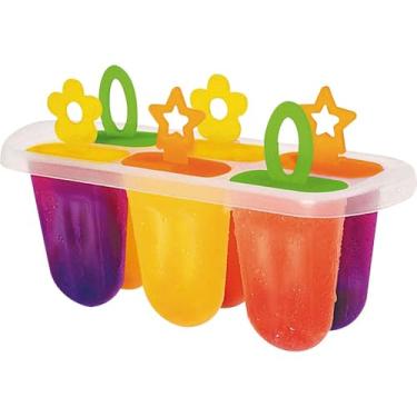 Imagem de Forma De Picolé De Silicone Com Palito 6 Unidades Kit Para Fazer Sorvete Caseiro Reutilizável E Fácil De Usar