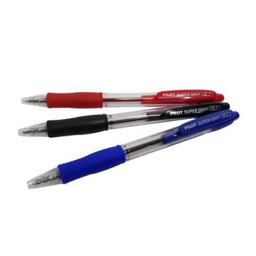 Imagem de Caneta Super Grip Pilot 0.7 mm Esferográfica Kit C/ 3 Cores