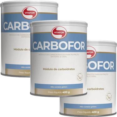 Imagem de Kit 3X Carbofor - 400g Sem Sabor - Vitafor-Masculino