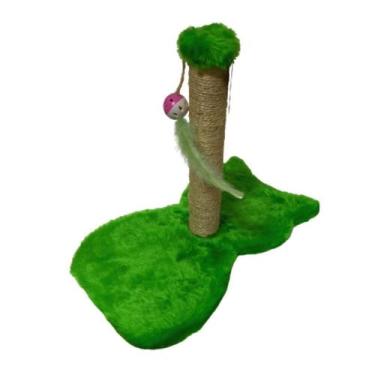 Imagem de Arranhador Torre Para Gatos Com Bola Pena - Verde. - Nica pet