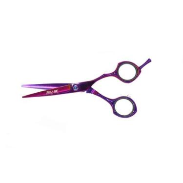 Imagem de Tesoura Fio Navalha Salles Profissional 5.5 Roxa
