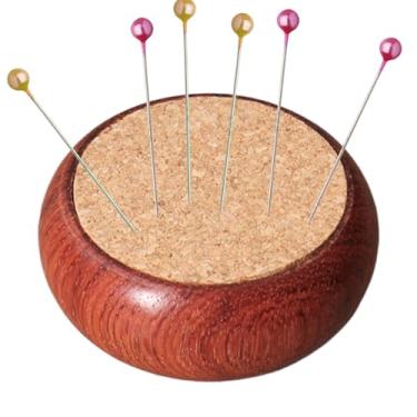 Imagem de Almofada de agulha de para costura | Suporte de almofada de agulha de costura de cortiça - Acessórios de estofamento artesanais portáteis suprimentos para mulheres mães amigas artesanato