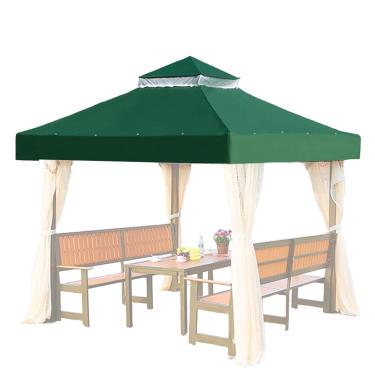 Imagem de Substituição da parte do gazebo - Cobertura do dossel de substituição para gazebo, sombra de camada dupla à prova d'água de 35 x 3 m para jardim, deck e churrasqueira ao ar livre