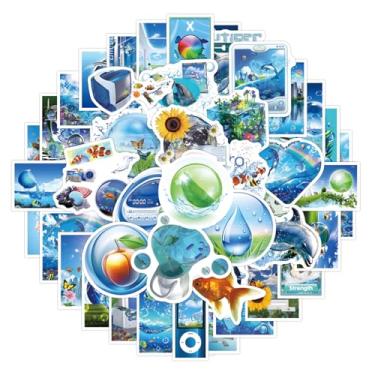 Imagem de 55 peças Frutiger Aero Adesivos Y2K Deals, Frutiger Eco Vinyl Decalques, Adesivos de Garrafa de Água para Laptop, Adesivo de Presente e Festa para Hydro Flask, Planner, Skate, Adesivo para Crianças e