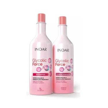 Imagem de Kit Inoar Glycolic Force Shampoo 1L + Condicionador 800ml