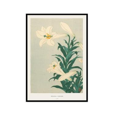 Imagem de Pôster Hasui Kawase Ohara Koson Impressões Katsushika Hokusai Pintura em Tela Onda Japonesa Arte de Parede Hiroshige Imagens para Decoração de Casa (SKU17,40,6 x 60 cm = (40 x 60 cm), Moldura preta)