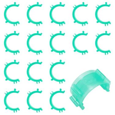 Imagem de 50 peças de clipes de bobina de costura, linha de costura e organizador de bobinas, acessórios e suprimentos para artesanato bordado grampos de linha de plástico organizadores de carretéis, verde