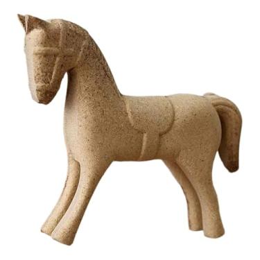 Imagem de IEUDNS Estátua de Cavalo de Madeira Inacabada E Sem Pintura, Estatueta de Cavalo para Decoração de Casa, Mesa, Ornamento de Animal em Branco para Estante, La, Estilo a